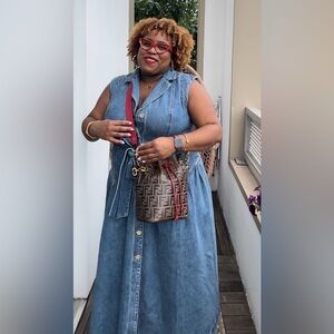 Jenee Naylor Future Collective Denim Dress